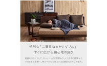 【Exらくらくカバー(同色)セット】&nbsp;ソファベッド&nbsp;セミダブル&nbsp;幅200cm&nbsp;フォース&nbsp;Exごろ寝ソファ&nbsp;ごろ寝ソファ&nbsp;＜06.&nbsp;ブラウン×ベージュ(ブラウン)＞&nbsp;【モーブル／大川家具】