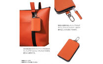 スマートキーケース&nbsp;Sサイズ&nbsp;本革&nbsp;ミカサ&nbsp;バスケットボール&nbsp;オレンジ&nbsp;FUKUNARY&nbsp;フクナリー&nbsp;日本製&nbsp;ML131S