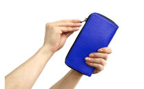 ＼年内発送／「千菱」 ラウンドラウンド長財布 /ブルー M024