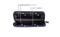 FUKUNARY&nbsp;ラウンド長財布&nbsp;カード入れ&nbsp;小銭&nbsp;ミカサ&nbsp;バレーボール&nbsp;ブルー&nbsp;おしゃれ&nbsp;日本製&nbsp;広島市&nbsp;フクナリー&nbsp;M025