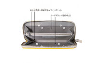 FUKUNARY&nbsp;ラウンド長財布&nbsp;カード入れ&nbsp;小銭&nbsp;ミカサ&nbsp;バレーボール&nbsp;イエローおしゃれ&nbsp;日本製&nbsp;広島市&nbsp;フクナリー&nbsp;M025