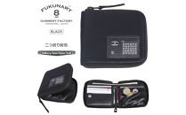 FUKUNARY&nbsp;折り財布&nbsp;ブラック&nbsp;MA-1テイスト&nbsp;ナイロン&nbsp;ツイル&nbsp;二つ折り&nbsp;メンズ&nbsp;レディース&nbsp;ミリタリー調&nbsp;おしゃれ&nbsp;日本製&nbsp;広島市&nbsp;フクナリー&nbsp;F023