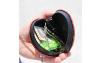 ＼年内発送／ラウンドコインケース/&nbsp;ブラウン&nbsp;M047