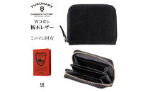 FUKUNARY&nbsp;ミニマム財布&nbsp;黒&nbsp;ブラック&nbsp;栃木レザー&nbsp;Wコガシ&nbsp;本革&nbsp;牛革&nbsp;レザー&nbsp;素材&nbsp;ラウンドファスナー&nbsp;ファスナー&nbsp;ブランド&nbsp;メンズ&nbsp;レディース&nbsp;おしゃれ&nbsp;大容量&nbsp;小銭入れ&nbsp;日本製&nbsp;広島市&nbsp;フクナリー&nbsp;L008