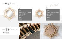 【a.depeche】ロッタ ラタン ミラー エトワール S(壁掛けミラー,インテリアミラー) ［ 京都 インテリア ブランド 欧風スタイル おしゃれ 壁掛け 鏡 ラタン 人気 おすすめ インテリア 家具 雑貨 日用品 お取り寄せ 通販 送料無料 ふるさと納税 ］