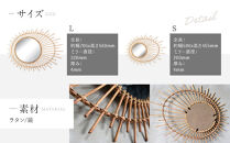 【a.depeche】ロッタ ラタン ミラー ソレイル S(壁掛けミラー,インテリアミラー) ［ 京都 インテリア ブランド 欧風スタイル おしゃれ 壁掛け 鏡 ラタン 人気 おすすめ インテリア 家具 雑貨 日用品 お取り寄せ 通販 送料無料 ふるさと納税 ］