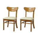 【訳あり】ダイニングチェア2脚組&nbsp;ジャン&nbsp;ライトブラウン