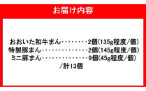 職人手作りの「おおいた和牛まん&特製豚まん&ミニ豚まん&nbsp;贅沢食べ比べセット」_2564R