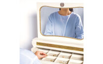 松永工房&nbsp;Continue&nbsp;ジュエリーチェスト&nbsp;ホワイトカラー&nbsp;クラシック&nbsp;エレガント&nbsp;アンティーク調家具&nbsp;木製&nbsp;アクセサリー&nbsp;宝石&nbsp;時計&nbsp;眼鏡&nbsp;収納&nbsp;ミラー&nbsp;ねこ脚&nbsp;ホワイトインテリア&nbsp;ロココ調&nbsp;カンティーニュ【配送不可：沖縄・離島】