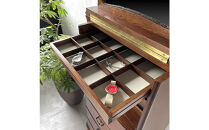 松永工房&nbsp;Continue&nbsp;ジュエリーチェスト&nbsp;アンティークカラー&nbsp;クラシック&nbsp;エレガント&nbsp;アンティーク調家具&nbsp;木製&nbsp;アクセサリー&nbsp;宝石&nbsp;時計&nbsp;眼鏡&nbsp;収納&nbsp;ミラー&nbsp;ねこ脚&nbsp;ホワイトインテリア&nbsp;ロココ調&nbsp;カンティーニュ【配送不可：沖縄・離島】