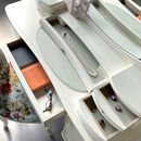 松永工房&nbsp;Continue&nbsp;ドレッサー&nbsp;アロール半三&nbsp;オフィシャル限定品&nbsp;ホワイトカラー&nbsp;クラシック&nbsp;エレガント&nbsp;インテリア&nbsp;アンティーク調家具&nbsp;木製&nbsp;鏡台&nbsp;ミラー&nbsp;ねこ脚&nbsp;ヘアメイク&nbsp;メイク&nbsp;コスメ&nbsp;アクセサリー&nbsp;収納&nbsp;カンティーニュ【配送不可：沖縄・離島】