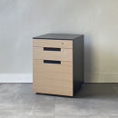 松永工房&nbsp;MASTER&nbsp;PIECE&nbsp;デスク120&nbsp;＆ワゴン&nbsp;ナチュラルカラー×ブラックカラー&nbsp;天板ウッド&nbsp;モダンテイスト&nbsp;シンプルデザイン&nbsp;木製&nbsp;デスク&nbsp;オフィス&nbsp;ホームユース&nbsp;書斎&nbsp;パソコンデスク&nbsp;マスターピース【配送不可：沖縄・離島】