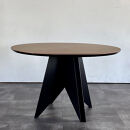 松永工房&nbsp;MASTER&nbsp;PIECE&nbsp;ダイニングテーブルラウンド120&nbsp;ウォールナットカラー×ブラックカラー&nbsp;モダンテイスト&nbsp;シンプルデザイン&nbsp;木製&nbsp;丸テーブル&nbsp;リビングダイニング&nbsp;マスターピース【配送不可：沖縄・離島】