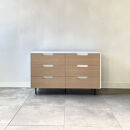 松永工房&nbsp;MASTER&nbsp;PIECE&nbsp;ローチェスト120&nbsp;ナチュラルカラー×ホワイトカラー&nbsp;モダンテイスト&nbsp;シンプルデザイン&nbsp;木製&nbsp;衣類収納&nbsp;引き出し収納&nbsp;ローボード&nbsp;北欧インテリア&nbsp;マスターピース【配送不可：沖縄・離島】