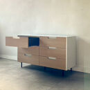 松永工房&nbsp;MASTER&nbsp;PIECE&nbsp;ローチェスト120&nbsp;ナチュラルカラー×ホワイトカラー&nbsp;モダンテイスト&nbsp;シンプルデザイン&nbsp;木製&nbsp;衣類収納&nbsp;引き出し収納&nbsp;ローボード&nbsp;北欧インテリア&nbsp;マスターピース【配送不可：沖縄・離島】