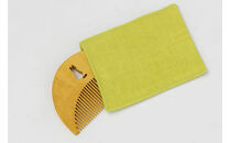 【セット】つげブローブラシ＋つげのくし（ねこ）携帯袋付き