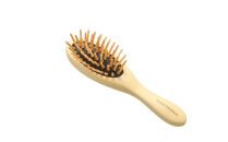 【セット】美麗椿クッションブラシ小＋つげのくし（ねこ）携帯袋付き