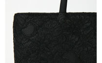 上品なコードレース素材のフォーマルトートバッグ