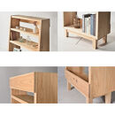 【国産材でつくる北欧テイストの本棚】森のブックシェルフ&nbsp;九州産杉材&nbsp;木の香り漂う無塗装仕上げ&nbsp;無垢材&nbsp;国産材&nbsp;大川家具