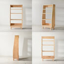 【国産材でつくる北欧テイストの本棚】森のブックシェルフ&nbsp;九州産杉材&nbsp;木の香り漂う無塗装仕上げ&nbsp;無垢材&nbsp;国産材&nbsp;大川家具