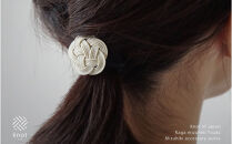 加賀水引細工　ポニーフック　花　ベージュ