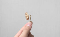 加賀水引細工　ポニーフック　花　シャンパンゴールド