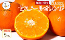 贈答用&nbsp;森本農園の手選別&nbsp;厳選セミノールオレンジ&nbsp;約5kg&nbsp;和歌山県産&nbsp;サイズ混合&nbsp;［北海道・沖縄・離島配送不可］［2026年4月中旬から順次発送］［RN111］