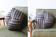 【洛中高岡屋】シンプルなデザインと素材感 おじゃみ座布団＜グラフ・ブラック＞[ 京都 老舗 座ぶとん クッション お手玉 黒 ストライプ リラックスアイテム 人気 おすすめ ラクに座れる 座り心地抜群 おしゃれ インテリア ギフト プレゼント お取り寄せ 通販 送料無料 ふるさと納税 ]