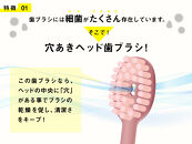 奥歯のウラまでしっかり磨ける&nbsp;穴の開いた&nbsp;歯ブラシ&nbsp;合計12本&nbsp;（1箱4本入(4色)×3箱&nbsp;）