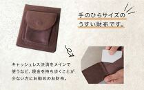 うすい牛革財布「skinny」ふるさと納税限定「TSU&nbsp;ZU&nbsp;KUコースター」