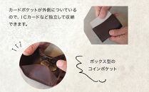 ボックス型の牛革カード＆コインケース「pocket」ふるさと納税限定「TSU&nbsp;ZU&nbsp;KUコースター」