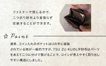 牛革L字財布「grow」ふるさと納税限定「TSU&nbsp;ZU&nbsp;KUコースター」