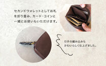 ちいさな牛革L字財布「friend」ふるさと納税限定「TSU ZU KUコースター」