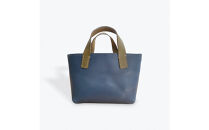 レザートートバッグ（ブルー）浦添市限定ヤクルトスワローズ　つば九郎刻印入り|沖縄県　浦添市　ファッション 小物 トートバッグ レザー 革 　名刺入れ 定期入れ コインケース 雑貨 人気 ヤクルトスワローズ