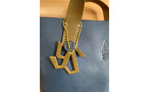 レザートートバッグ（ブルー）浦添市限定ヤクルトスワローズ　つば九郎刻印入り|沖縄県　浦添市　ファッション 小物 トートバッグ レザー 革 　名刺入れ 定期入れ コインケース 雑貨 人気 ヤクルトスワローズ