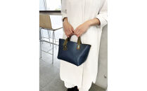 レザートートバッグ（ブルー）浦添市限定ヤクルトスワローズ　つば九郎刻印入り|沖縄県　浦添市　ファッション 小物 トートバッグ レザー 革 　名刺入れ 定期入れ コインケース 雑貨 人気 ヤクルトスワローズ