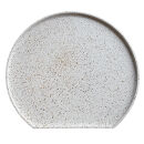 紀州漆器 木製 半月盆 美空 白 お盆 トレー 約36cm