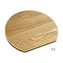 紀州漆器 木製 半月盆 美空 白 お盆 トレー 約36cm