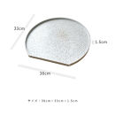 紀州漆器 木製 半月盆 美空 白 お盆 トレー 約36cm