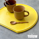 紀州漆器&nbsp;半月盆&nbsp;お盆&nbsp;パステルカラー&nbsp;約36cm&nbsp;イエロー