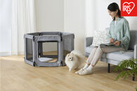 ペット&nbsp;洗える折りたたみペットサークル&nbsp;AOPS-6P&nbsp;グレー