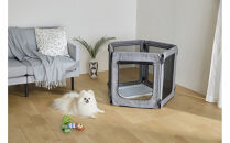 ペット&nbsp;洗える折りたたみペットサークル&nbsp;AOPS-6P&nbsp;グレー