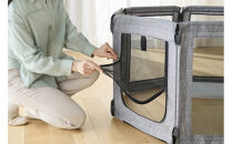 ペット&nbsp;洗える折りたたみペットサークル&nbsp;AOPS-6P&nbsp;グレー