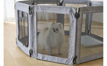 ペット&nbsp;洗える折りたたみペットサークル&nbsp;AOPS-8P&nbsp;グレー