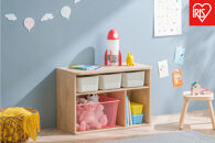 収納棚&nbsp;ラウンドシェルフ&nbsp;RUSR-74L&nbsp;ナチュラル/ライトベージュ