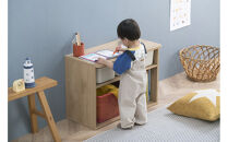 収納棚&nbsp;ラウンドシェルフ&nbsp;RUSR-74L&nbsp;ナチュラル/ライトベージュ