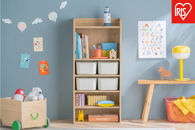 収納棚&nbsp;ラウンドシェルフ&nbsp;RUSR-50H&nbsp;ナチュラル/ライトベージュ