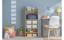 収納棚&nbsp;ラウンドシェルフ&nbsp;RUSR-50H&nbsp;ナチュラル/ライトベージュ