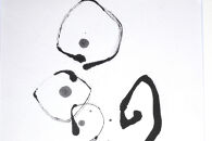 福岡市ゆかりの墨象作品《光種》原画（A3額装）／「風と街と、心のかたち」シリーズより