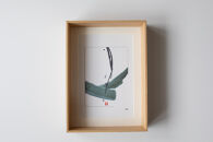 福岡市ゆかりの墨象作品《慈影》複製品（ポストカードサイズ・額装付き）／「アートのある暮らし」シリーズ「静かなる強さの系譜」より